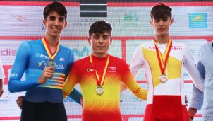Pericas, Alvarez y Lajarín copan el podio del campeonato de España júnior de contrarreloj