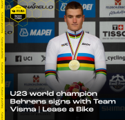 Visma-Lease a Bike se hace con un campeón del mundo de Lidl-Trek: Niklas Behrens