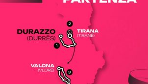 El Giro de Italia presente su arranque para 2025: tres etapas en Albania